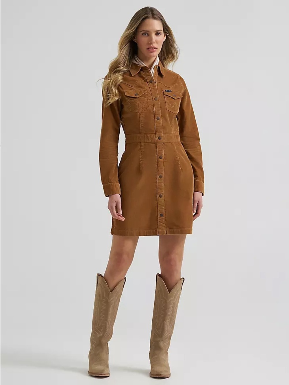 Wrangler Retro Women’s Tan Corduroy dress small new with tags
